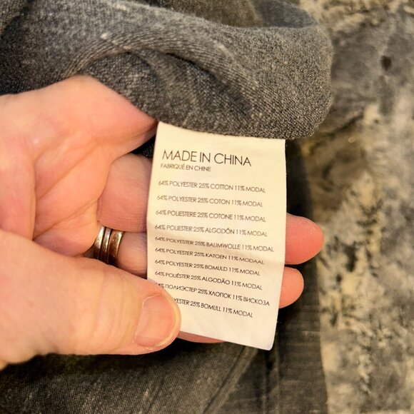 Club Monaco Slim Fit, Grey Button Up Shirt, Men's Medium - Picture 7 of 8